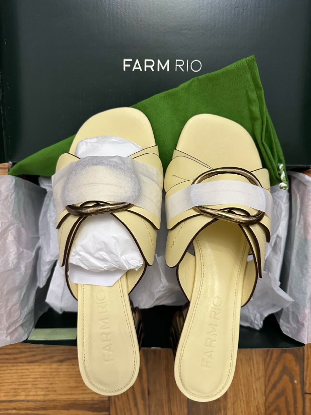 Farm Rio Banana Yellow Daisy Heeled Mule - Picture 8 of 12